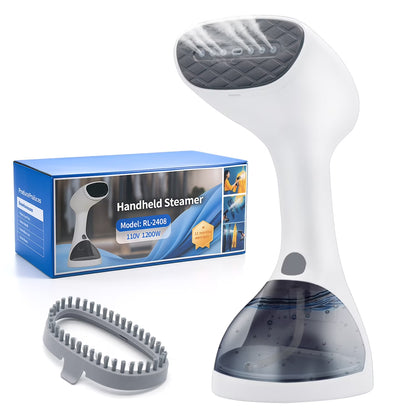 Steamer for Clothes, 1200W Portable Handheld Fabric and Garment Steamer with Lint Remover, Clothes Steamer for Powerful Wrinkle Remover, White