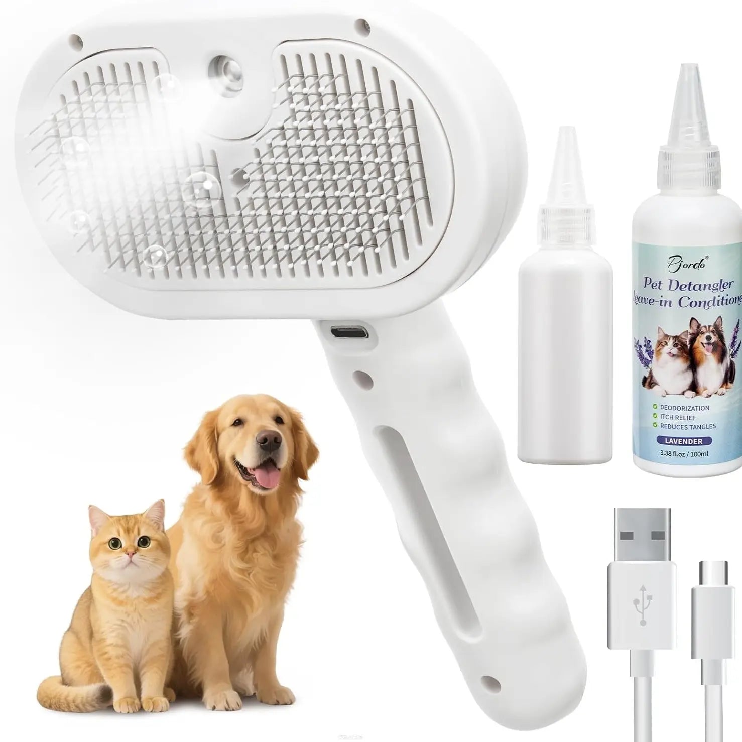 SteamGlow Pet Grooming Brush